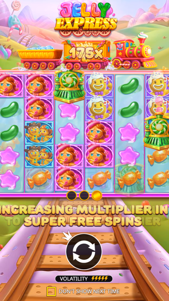 Mobil portret rejimində işləyən Jelly Express demo slotu